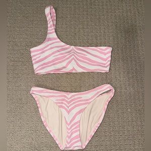 Triangl Pink Zebra Bikini Set